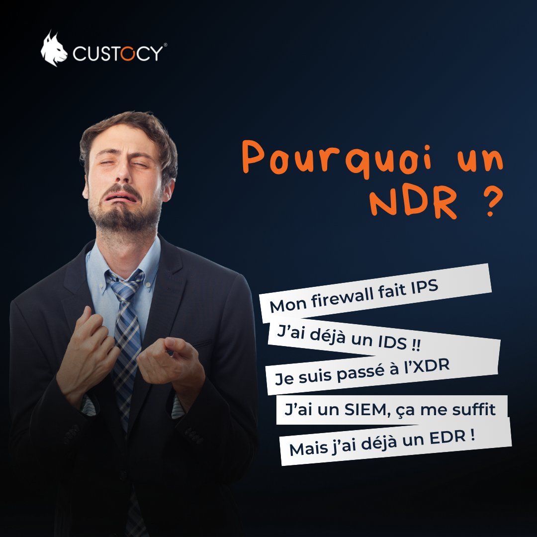 SIEM, EDR, firewall…et pourtant des attaques passent. Ce n’est pas que vos outils sont mauvais. C’est qu’ils ne voient pas tout.🙄

Le #NDR est la pièce manquante. Il surveille le réseau en continu et détecte l'anormal.

Pour en savoir + : custocy.ai/actualite/nous…

#Cybersécurité
