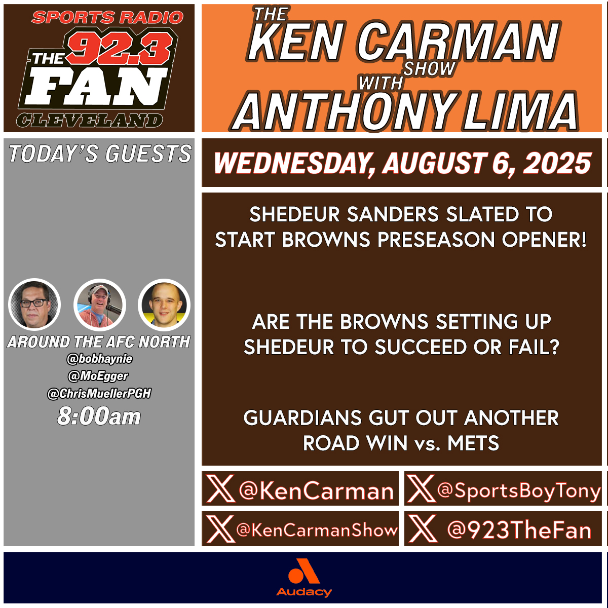 On today's show on <a href="/923TheFan/">92.3 The Fan</a>:
