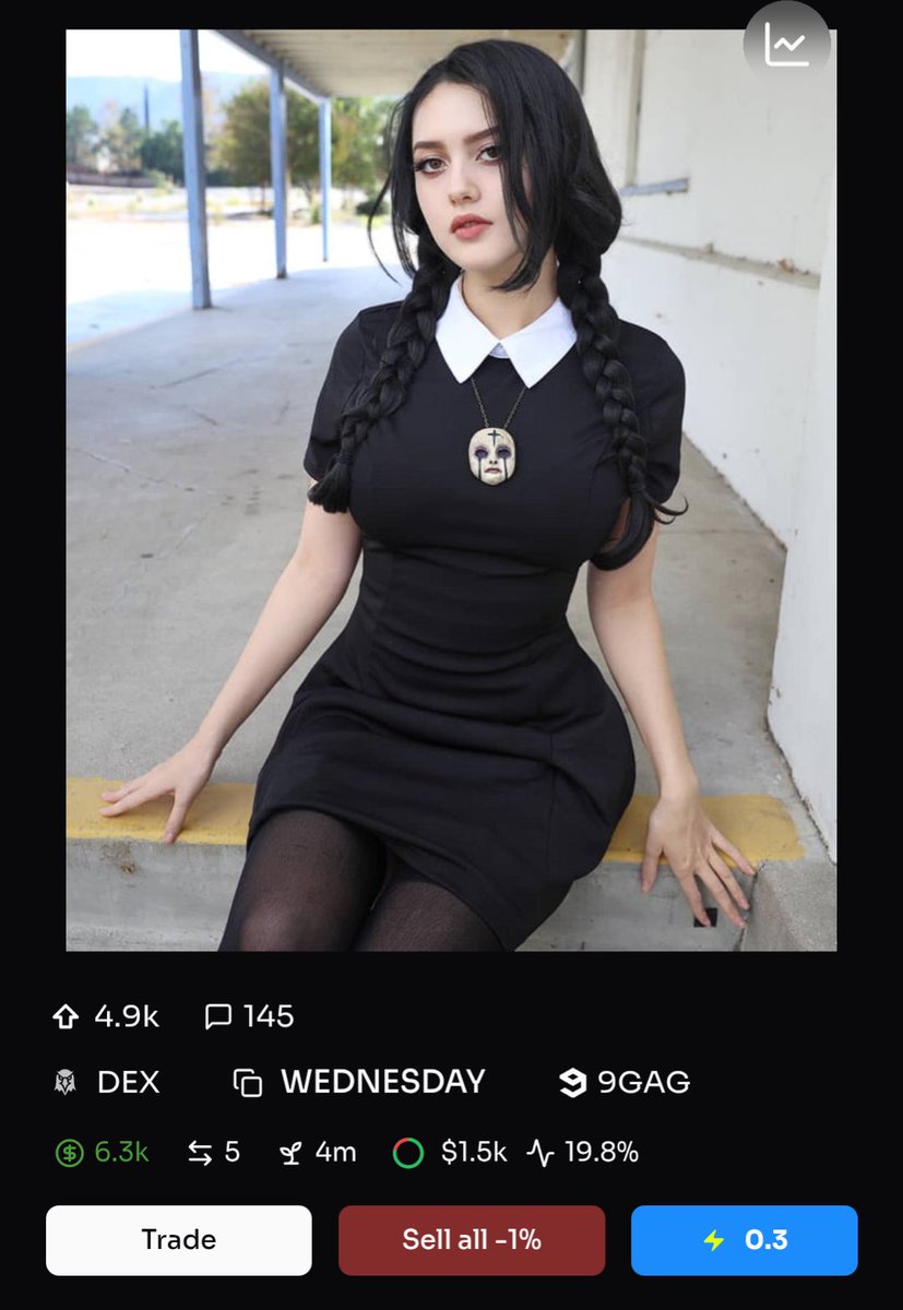 MemeCoin alpha: Happy Wednesday my dudes 💀👻 <a href="/moonit/">Moonit</a> 

moon.it/token/EE8szeqc…

#wednesdaynetflix #wednesday2 #solanamemecoin #Solana