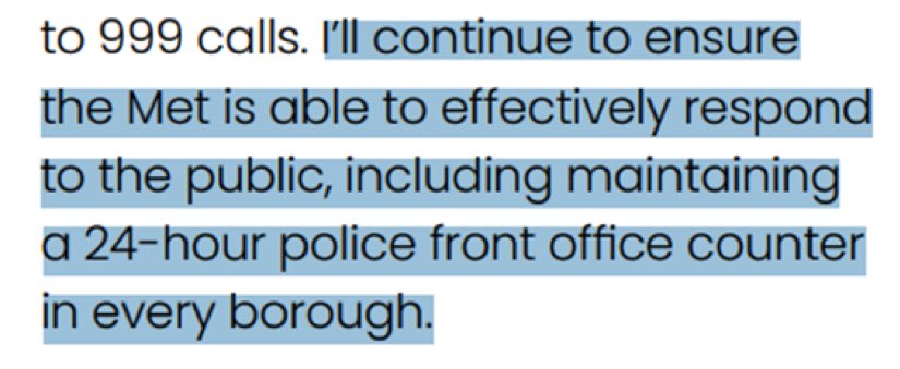 Cllr. Keith Prince A.M. (@keithprinceam) on Twitter photo On page 32 of <a href="/SadiqKhan/">Sadiq Khan</a>’s manifesto last year he promised to maintain “a 24-hour police front office counter in every borough”. This is yet another broken promise from the current London Mayor. On page 32 of <a href="/SadiqKhan/">Sadiq Khan</a>’s manifesto last year he promised to maintain “a 24-hour police front office counter in every borough”. This is yet another broken promise from the current London Mayor.