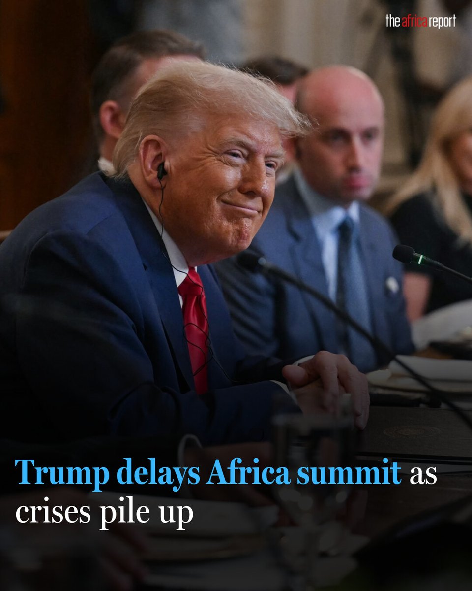 The Africa Report (@theafricareport) on Twitter photo Short-staffed and bogged down by more pressing concerns, US President <a href="/realDonaldTrump/">Donald J. Trump</a> is delaying his US-Africa Leaders Summit, ➡️ l.theafricareport.com/P67 which had initially been proposed for next month during the UN General Assembly.
Read more in <a href="/JulianPecquet/">Julian Pecquet</a>'s exclusive Short-staffed and bogged down by more pressing concerns, US President <a href="/realDonaldTrump/">Donald J. Trump</a> is delaying his US-Africa Leaders Summit, ➡️ l.theafricareport.com/P67 which had initially been proposed for next month during the UN General Assembly.
Read more in <a href="/JulianPecquet/">Julian Pecquet</a>'s exclusive