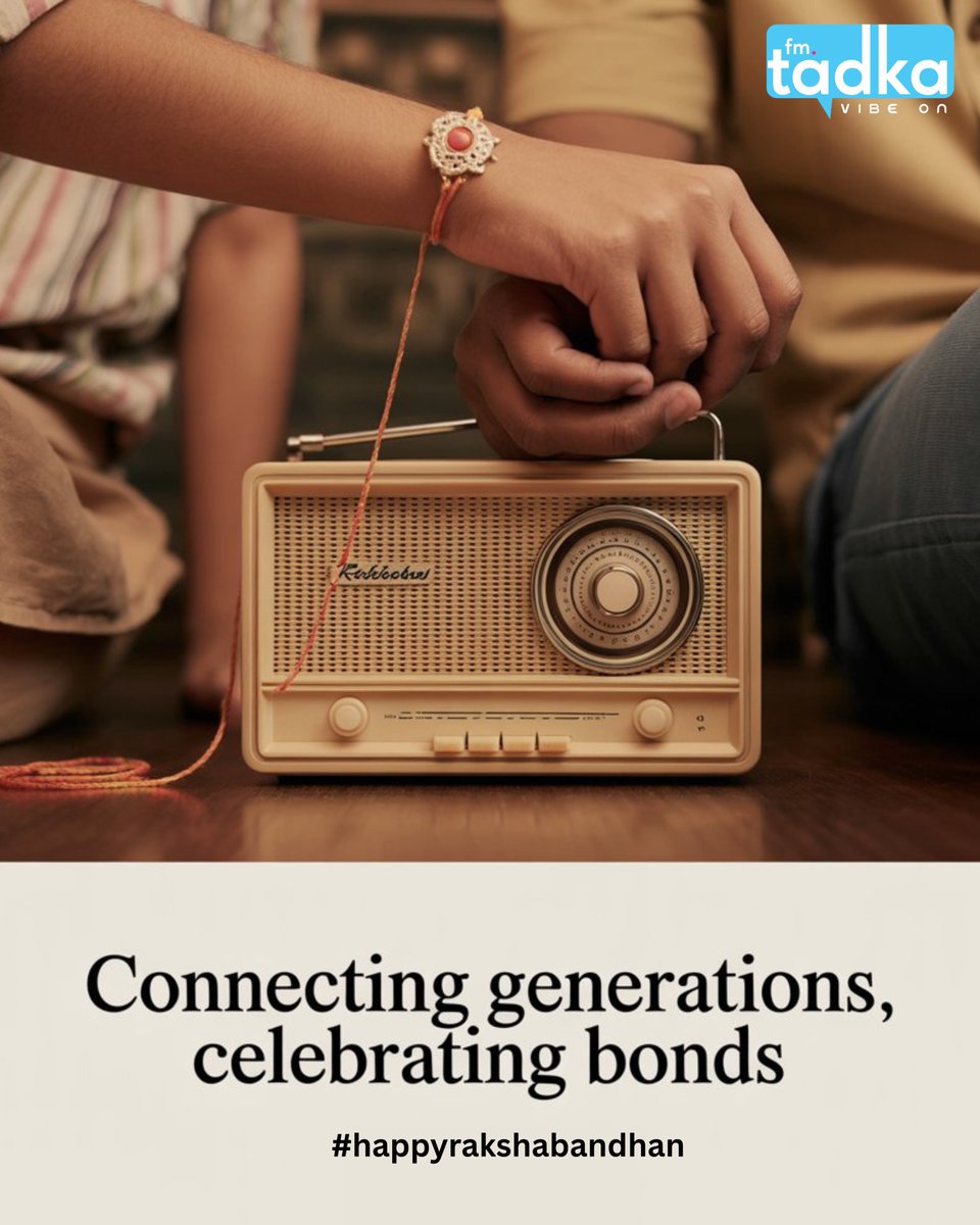 This Rakshabandhan, tune in to the bond that never breaks!
Because just like a radio signal, a sibling’s love is always around — even if you can’t see it. 💛📻

#RakhiOnTheRadio #BandhanOnAir #Rakshabandhan2025 #HappyRakshabandhan  #festivalseason #festivalsofindia #FMTadka