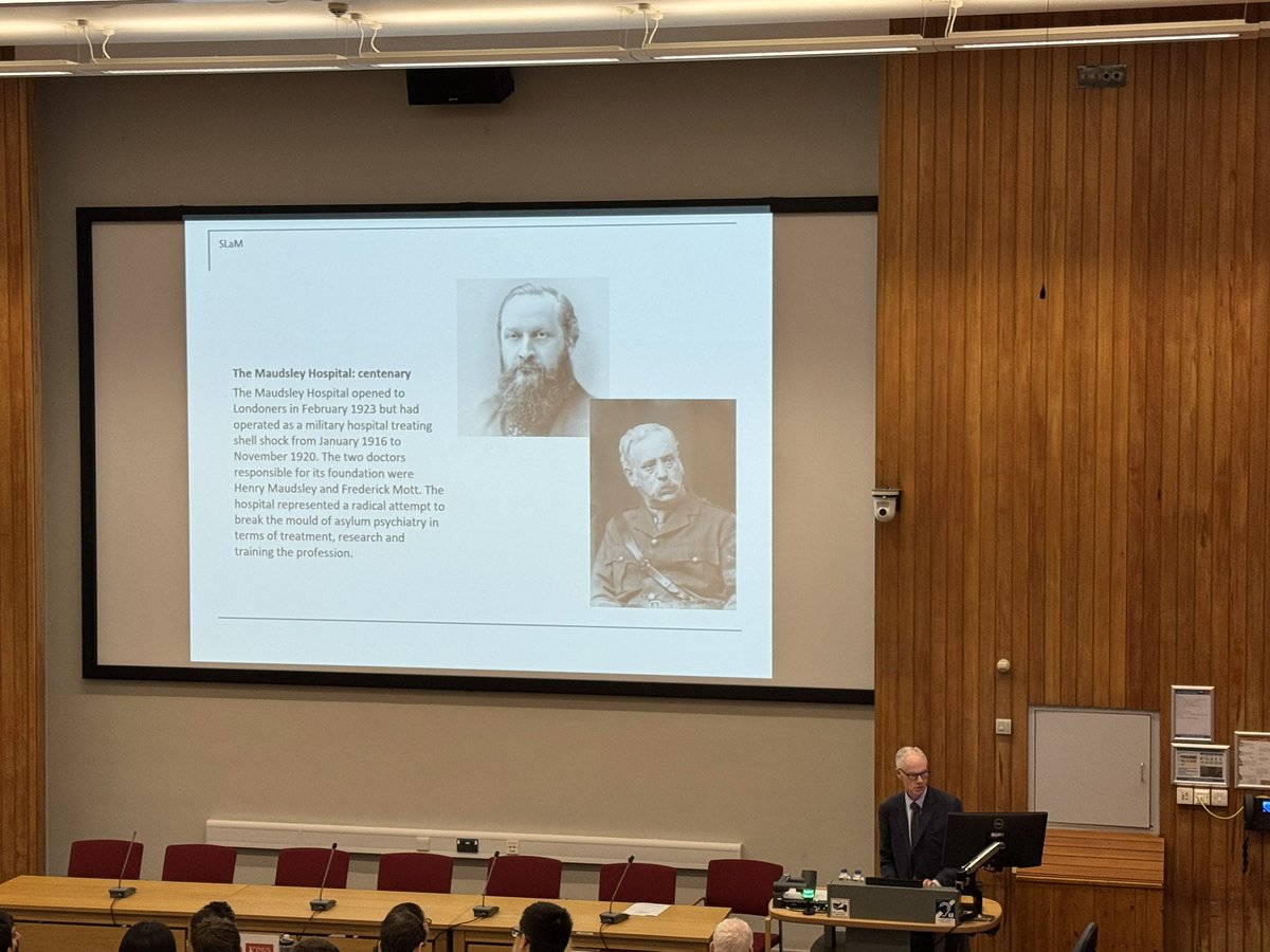 Maudsley Training Programme (@mtppsych) on Twitter photo Professor Edgar Jones, Professor of the History of Medicine and Psychiatry giving a very fascinating talk of the history of psychiatry and South London and Maudsley 
#residents #medicaleducation #psychiatry #history #maudsleytrainingprogramme Professor Edgar Jones, Professor of the History of Medicine and Psychiatry giving a very fascinating talk of the history of psychiatry and South London and Maudsley 
#residents #medicaleducation #psychiatry #history #maudsleytrainingprogramme