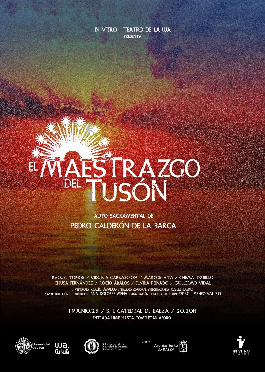 🎭 In Vitro - Teatro de la UJA presenta:
✨ El Maestrazgo del Tusón
Un auto sacramental de Calderón de la Barca representado el pasado Día del Corpus Christi en la S.I. Catedral de Baeza.
¡Disfrútalo! 

youtu.be/r4h92KwIn-w

#UJACultura #TeatroUniversitario #CalderónDeLaBarca