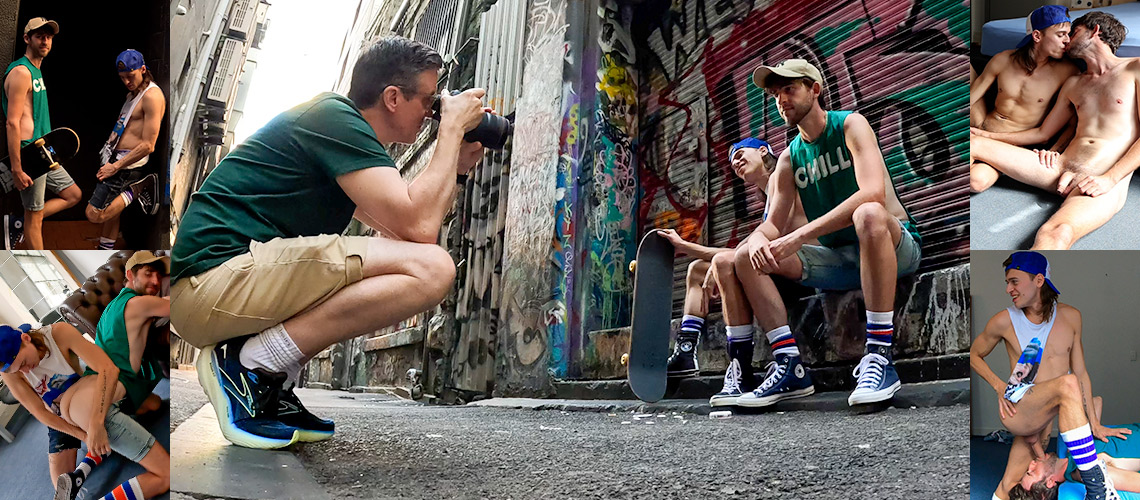 Just loaded up the BTS video from Eddie and Jamie's first shoot together over summer 🛹🛹 
<a href="/jamie_fawkes/">Jamie Fawkes</a> <a href="/eddiearchertho/">Eddie Archer | They/Them</a>