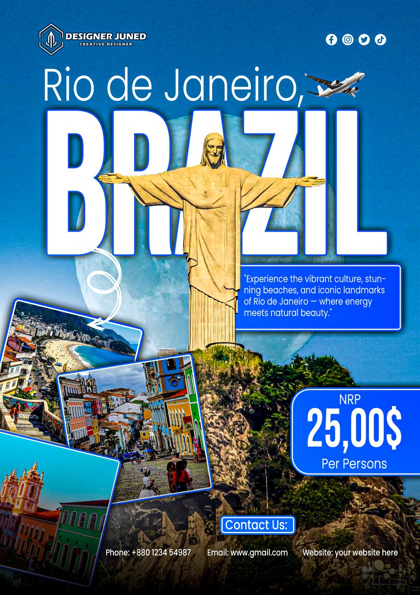 graphixash's tweet image. 🎨✈️ Need a stunning travel flyer or poster?
Get custom designs that grab attention &amp;amp; sell your trips fast! 🌍🔥
📩 DM to order now!

#TravelDesign #FlyerDesign #PosterDesign #GraphicDesign ✈️🗺️✨