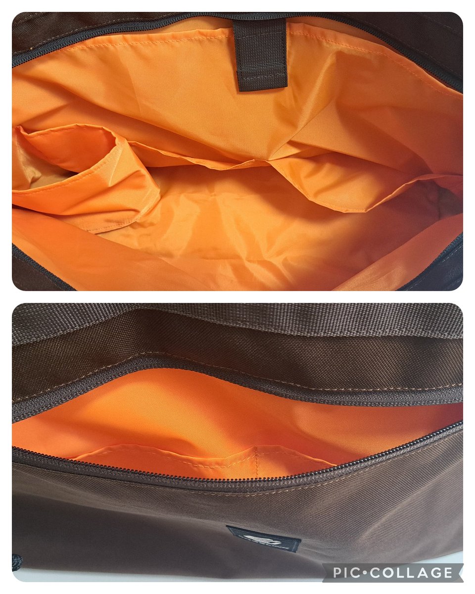 TKHS_reia358's tweet image. ショルダーバッグの中はオレンジ色🧡内ポケットの位置は底についているので、生地がよれなくて好き♡書類も入いる大きめポケットやペットボトル用ポケットもあり重宝しそうです😃💕

この度は、誠にありがとうございます🙇‍♀️✨
#エッジリンク #edgelink 
#スケートボード #スケート #olliemagazine