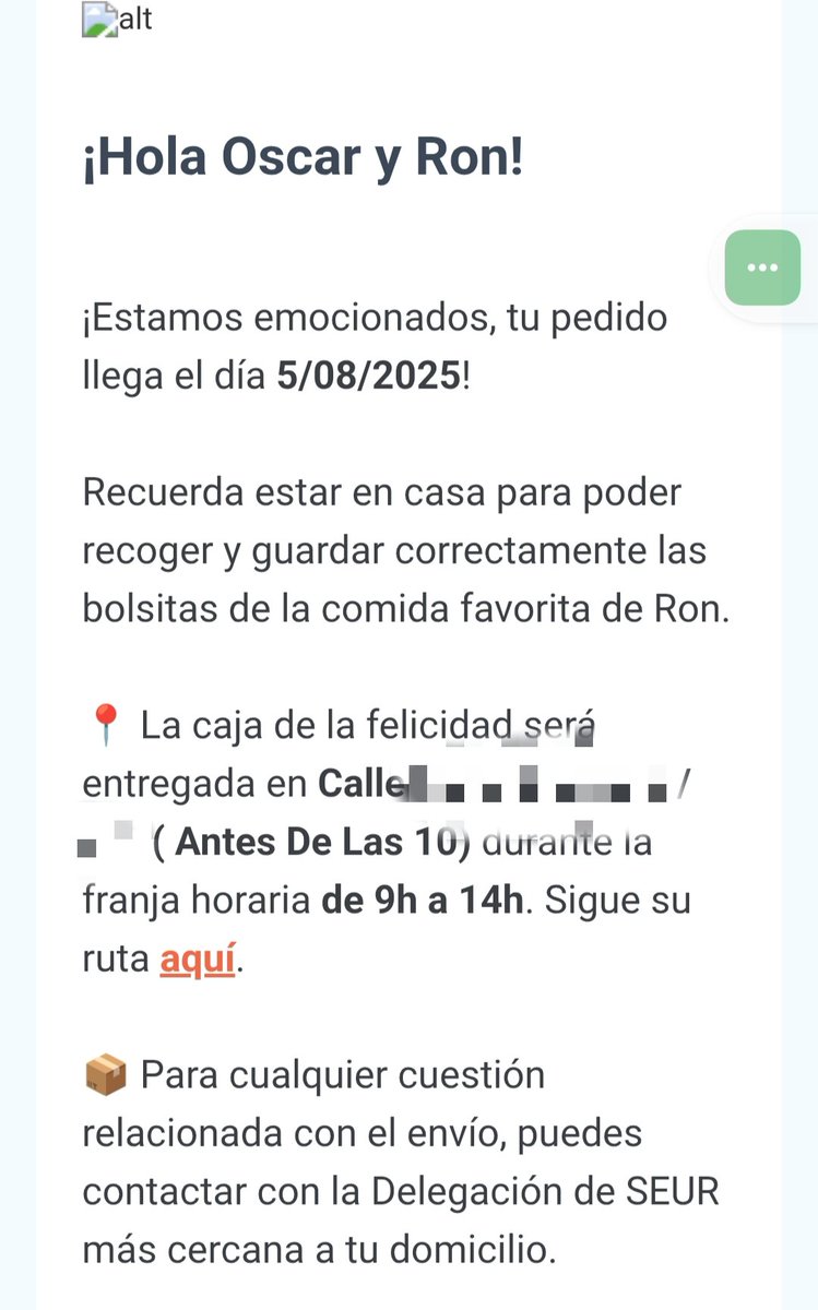Lo de #dogfy_dyet y <a href="/SEUR/">SEUR</a> es de una falta de profesionalidad absoluta. Enésima vez que el pedido ya no es que llegue con retraso, o con la caja rota, sino que no llega. Y no solucionan nada!!