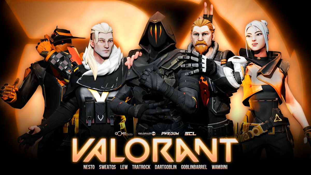 [ANNOUNCEMENT]
Wir präsentieren unser neues VALORANT Roster!

<a href="/wambinibi/">wambini</a> hat für uns gekocht und serviert!

Wir stellen unser junges, frisches und dynamisches Team vor:

👨‍🍳<a href="/LewVLR/">lew</a>  - Controller 
🔁<a href="/tratrockk/">ROA tratrock</a>  - Flex 
💥<a href="/_Dart_Goblin_/">Dart Goblin</a>  - Duellist
🏹<a href="/sweatqs/">sweatqs</a>  - Recon | IGL 
🛡️