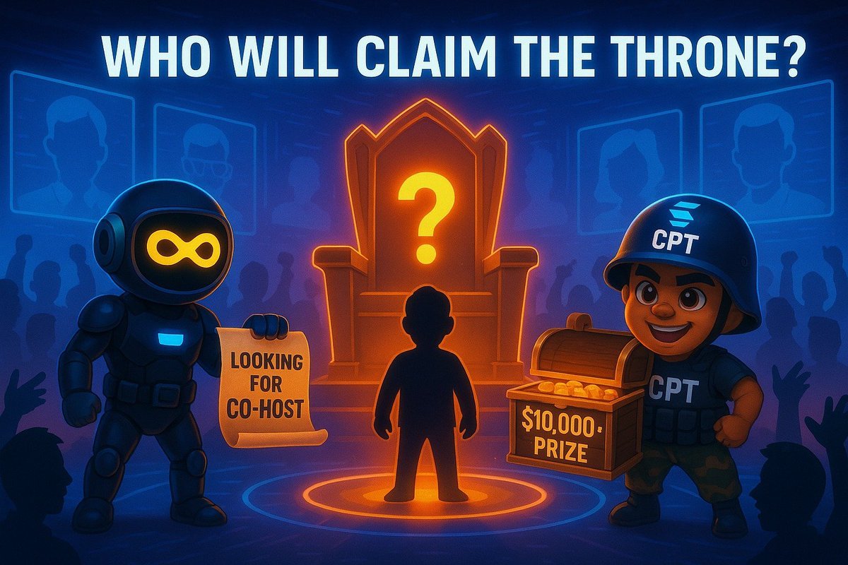 matrixdotfun_cn's tweet image. 我们刚刚官宣了下一场重磅的 $CPT 比赛将在 #MatrixFun 上开启，奖金总额超过 1万美元！

这次有个特别玩法：
🔥 我们将邀请一位KOL全程联合主持这场赛事！
📣 你觉得谁最适合？
在评论区 @ 你最喜欢的KOL，喊 TA 一起来主场作战吧 👇
$MTX #MTXDrop #MatrixFi #GameFi