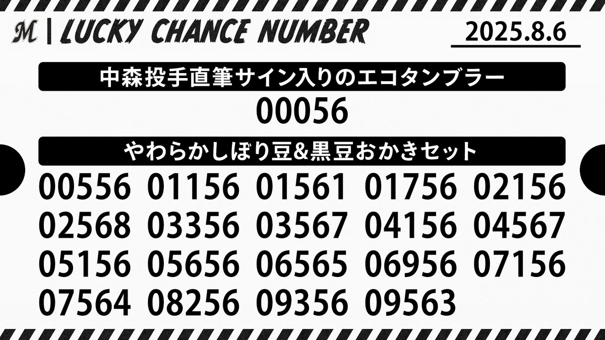 LUCKY CHANCE NUMBER ＼ #中森俊介 投手直筆サイン入りエコタンブラー