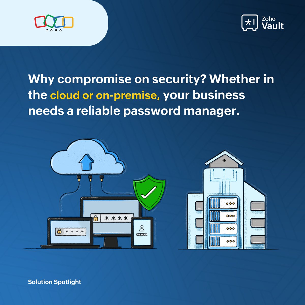 Zoho Vault (@zohovault) on Twitter photo Explore the best of both worlds in password management with Zoho Vault for the cloud and <a href="/ManageEnginePAM/">ManageEngine PAM</a> for on-premise security. Choose the solution that aligns with your business vision. ✅
🔗 Learn more here: zurl.co/gZOl9
#SolutionSpotlight #DoMoreWithZohoVault Explore the best of both worlds in password management with Zoho Vault for the cloud and <a href="/ManageEnginePAM/">ManageEngine PAM</a> for on-premise security. Choose the solution that aligns with your business vision. ✅
🔗 Learn more here: zurl.co/gZOl9
#SolutionSpotlight #DoMoreWithZohoVault