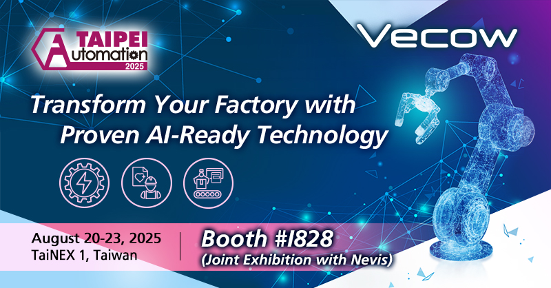 🚀 Ready to revolutionize your manufacturing?
Join Vecow at Automation Taipei 2025 and discover how AI-ready technology can transform your factory operations!  reurl.cc/damLQy
📍 Visit us at Booth #I828(Joint Exhibition with Nevis) 📅 August 20-23, 2025 🏢TaiNEX 1, Taiwan