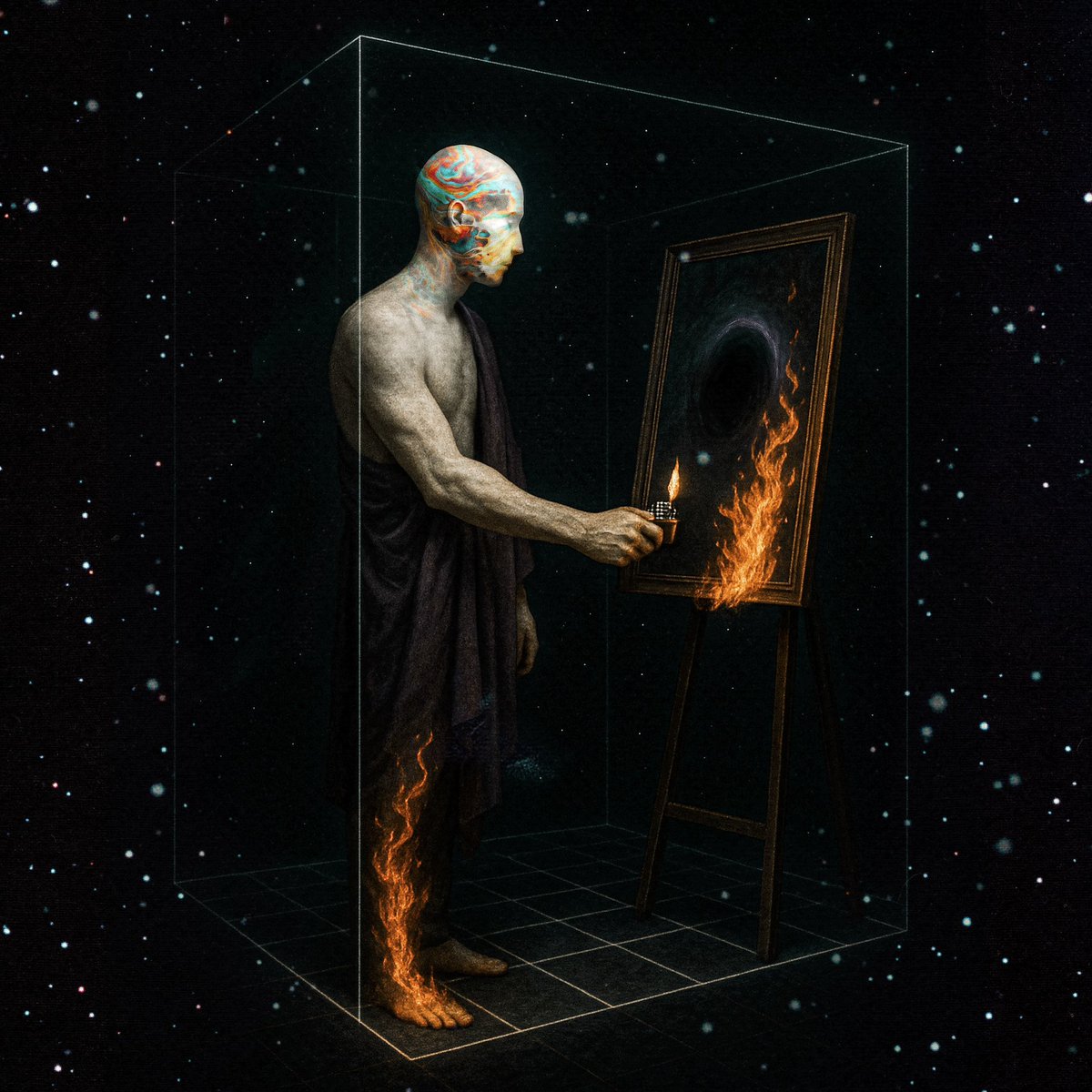 AusT (@aust_gi) on Twitter photo Gm my fam💜🕉️
I set my work on fire,
not knowing the flame was already inside me….
▫️Ashes of Becoming
▫️1/1 ▫️Reseve price: 0.0999 #ETH
on <a href="/foundation/">Foundation 🌐</a>
foundation.app/mint/eth/0xaB6…
#sureeal #surrealism #nftart #Ethereum #eth #shadow #conceptualart Gm my fam💜🕉️
I set my work on fire,
not knowing the flame was already inside me….
▫️Ashes of Becoming
▫️1/1 ▫️Reseve price: 0.0999 #ETH
on <a href="/foundation/">Foundation 🌐</a>
foundation.app/mint/eth/0xaB6…
#sureeal #surrealism #nftart #Ethereum #eth #shadow #conceptualart