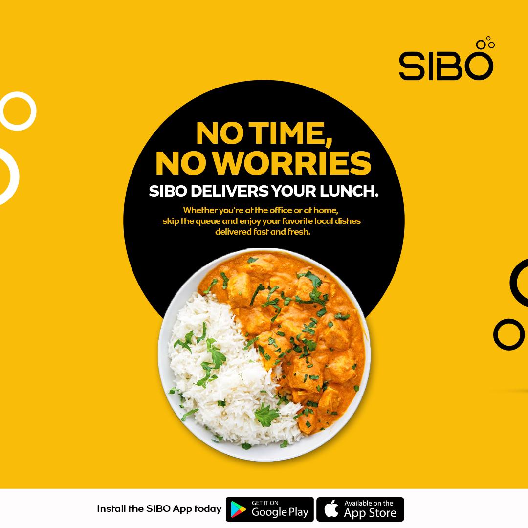 What's for lunch today ?__busy? Don't even sweat it 

Order something from sibo and pay using your bank or mobile money. Better yet, cash. We'll deliver it 

Try it: onelink.to/z6z7rz