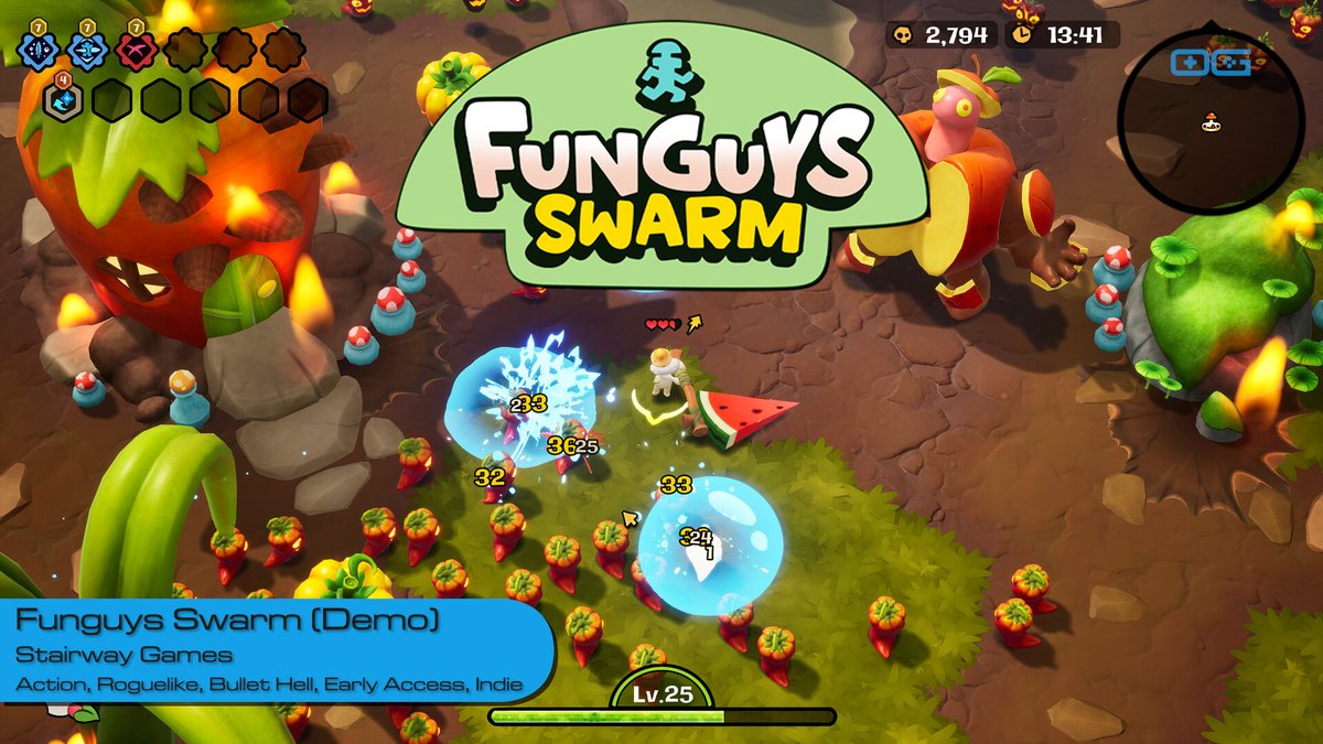 OverageGmngCom's tweet photo. OG plays Funguys Swarm (Demo)!
https://t.co/YNVvznVAsG
Like & Sub!
@Funguys_Swarm
@stairwaygames
#FunguysSwarm #Roguelite #BulletHell #IndieGameTrends #IndieWatch #IndieDev #GameDev #IndieGameDev #IndieGame #IndieGames #Gameplay #LetsPlay #Gaming https://t.co/9NoMrI5V8h