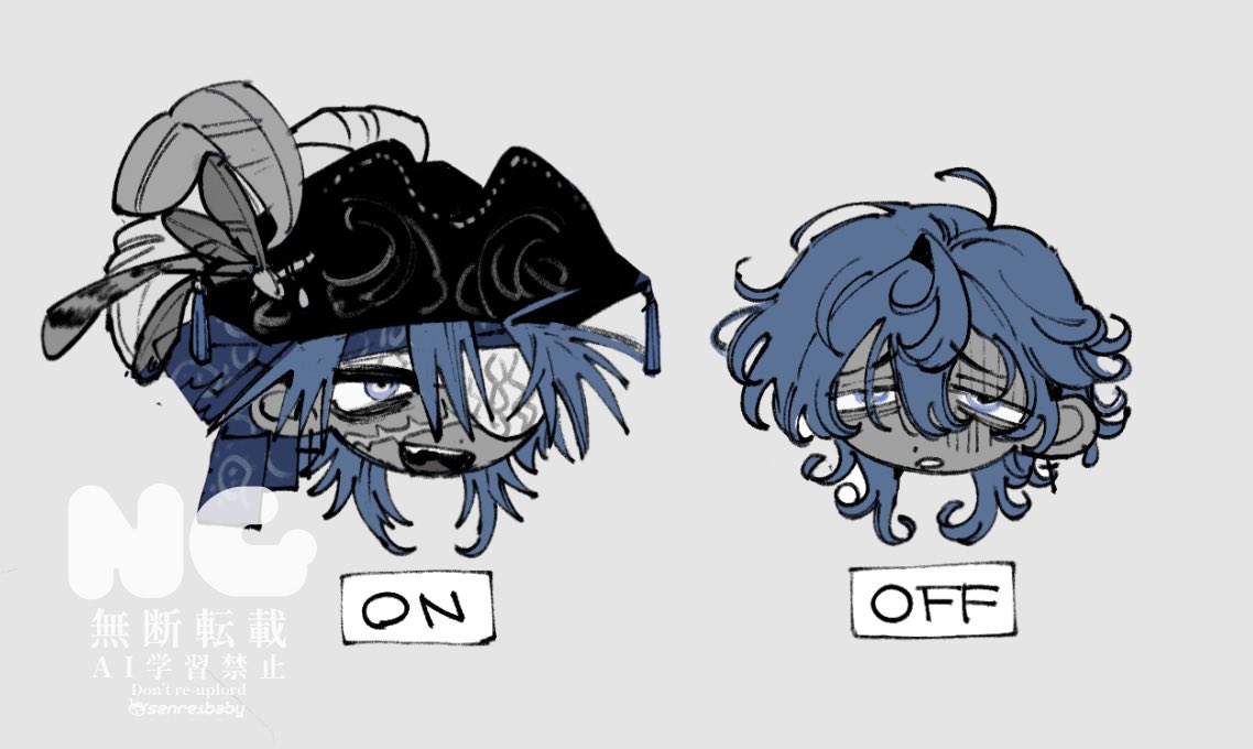 senreibaby's tweet image. ラフ捏ねた🏴‍☠️