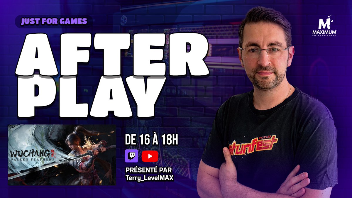 Terry & aussi sur ciel bleu (@terry_levelmax) on Twitter photo RDV à 16h sur la chaine de <a href="/MaxEnt_FR/">Maximum Entertainment France</a> pour un #AfterPlay sur #WuchangFallenFeathers
Twitch : twitch.tv/justforgamesfr
Youtube : youtube.com/watch?v=RuXPBD… RDV à 16h sur la chaine de <a href="/MaxEnt_FR/">Maximum Entertainment France</a> pour un #AfterPlay sur #WuchangFallenFeathers
Twitch : twitch.tv/justforgamesfr
Youtube : youtube.com/watch?v=RuXPBD…
