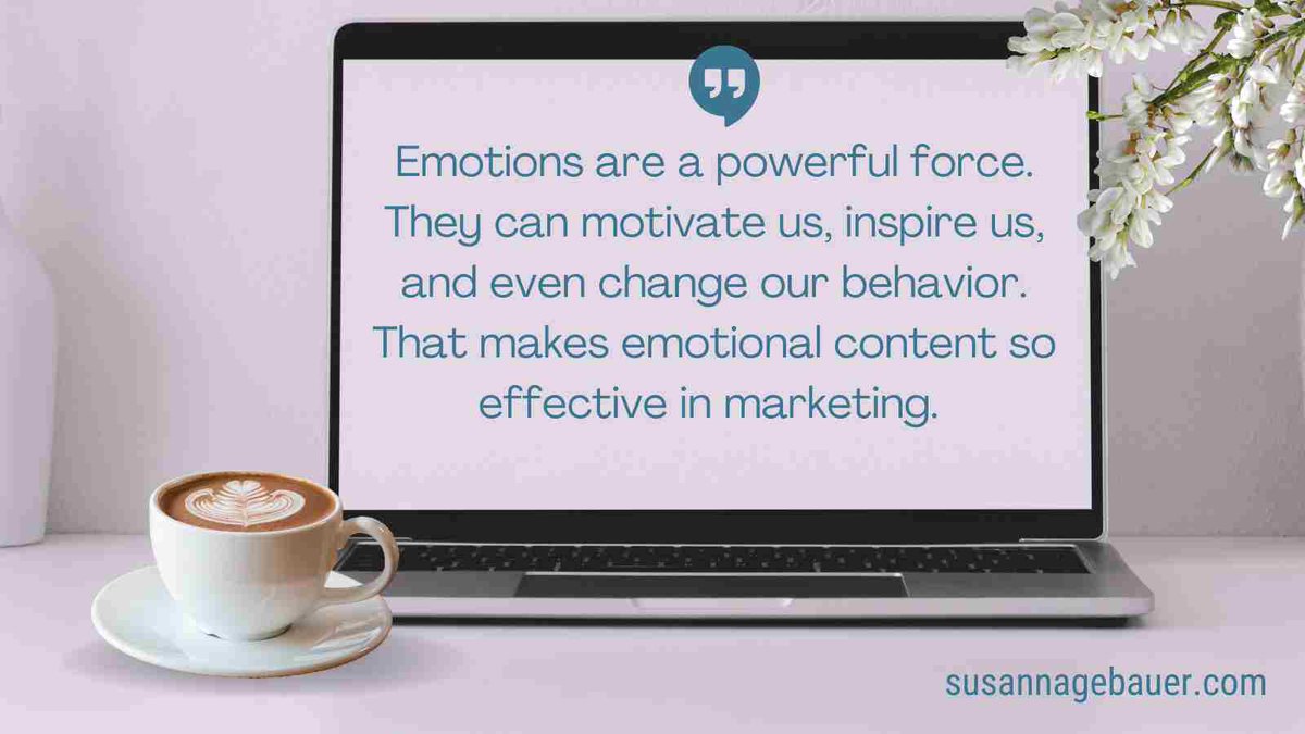 Some content build's community and sell's like crazy. Other content passes by unnoticed.

The difference: Emotions.

A huge part of our decision-making takes place in the subconscious triggered by emotions.

Use emotions in your content and win:
susannagebauer.com/blog/emotional…
