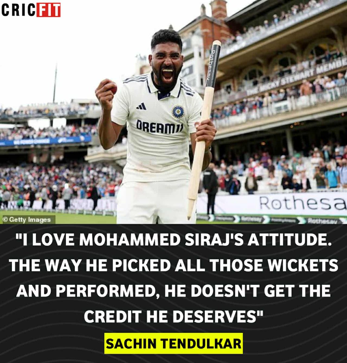 Even the GOAT recognizes Siraj’s underrated brilliance. 
#MohammedSiraj #SachinTendulkar