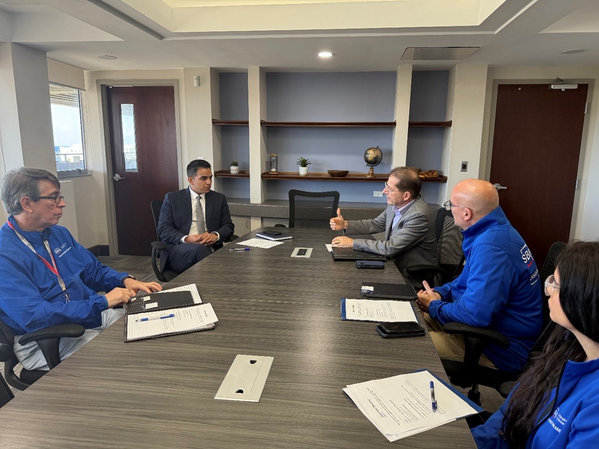 🤝SBA &amp; PR Dept. of Treasury strengthen interagency coordination to improve disaster response and economic recovery across the island. Productive dialogue focused on data access, collaboration &amp; preparedness ahead of peak hurricane season. #SBAReady #PuertoRico #DisasterRecovery