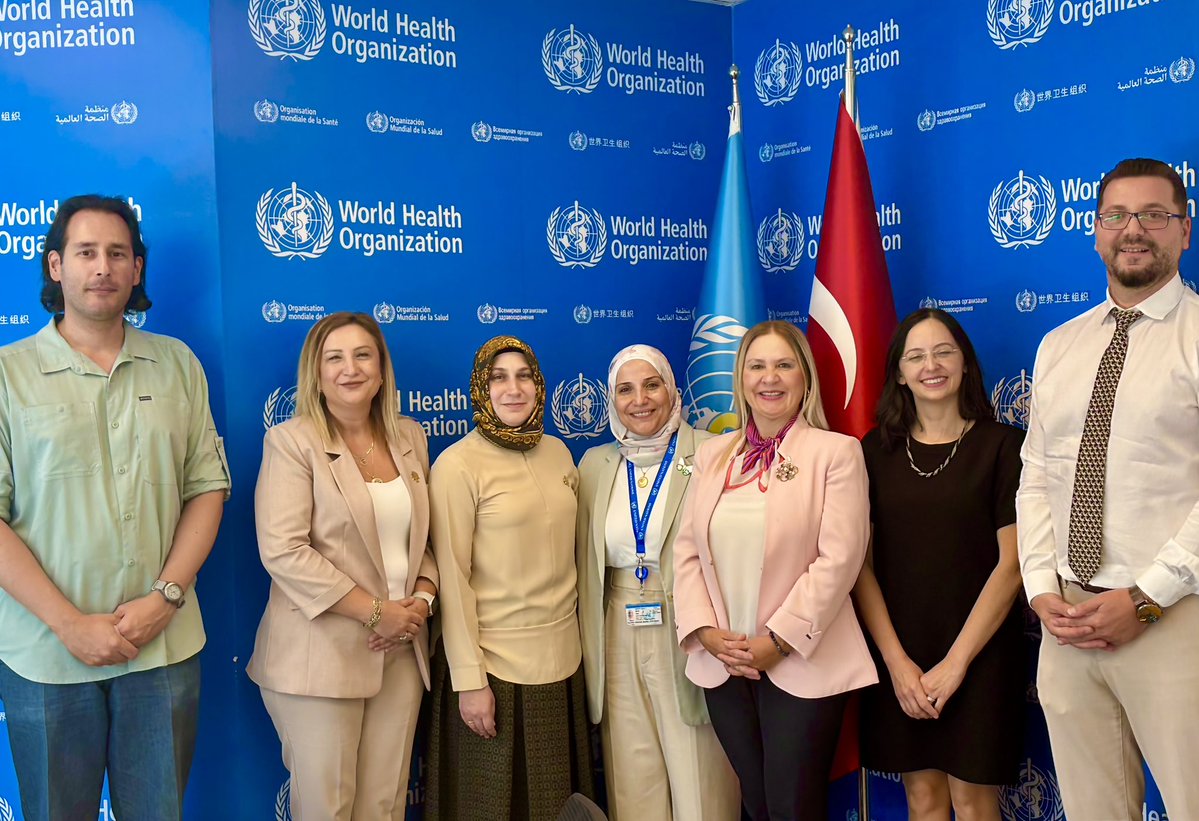 Tasnim Atatrah (@tasnimatatrah) on Twitter photo Today, we joined <a href="/saglikbakanligi/">T.C. Sağlık Bakanlığı</a> and @TUSEB_TR for a high-level discussion on advancing collaboration in traditional medicine.
Grateful for MoH leadership and proud to bring together <a href="/WHO/">World Health Organization (WHO)</a> teams from Country Office, EURO Regional Office & HQ to move this agenda forward.
#WHO Today, we joined <a href="/saglikbakanligi/">T.C. Sağlık Bakanlığı</a> and @TUSEB_TR for a high-level discussion on advancing collaboration in traditional medicine.
Grateful for MoH leadership and proud to bring together <a href="/WHO/">World Health Organization (WHO)</a> teams from Country Office, EURO Regional Office & HQ to move this agenda forward.
#WHO