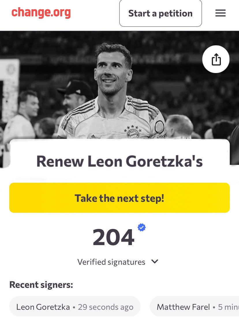 [🚨] NEW: Leon Goretzka reportedly signed an online petition urging the Bayern board to renew his own contract.

[<a href="/tzmuenchen/">tz</a>]