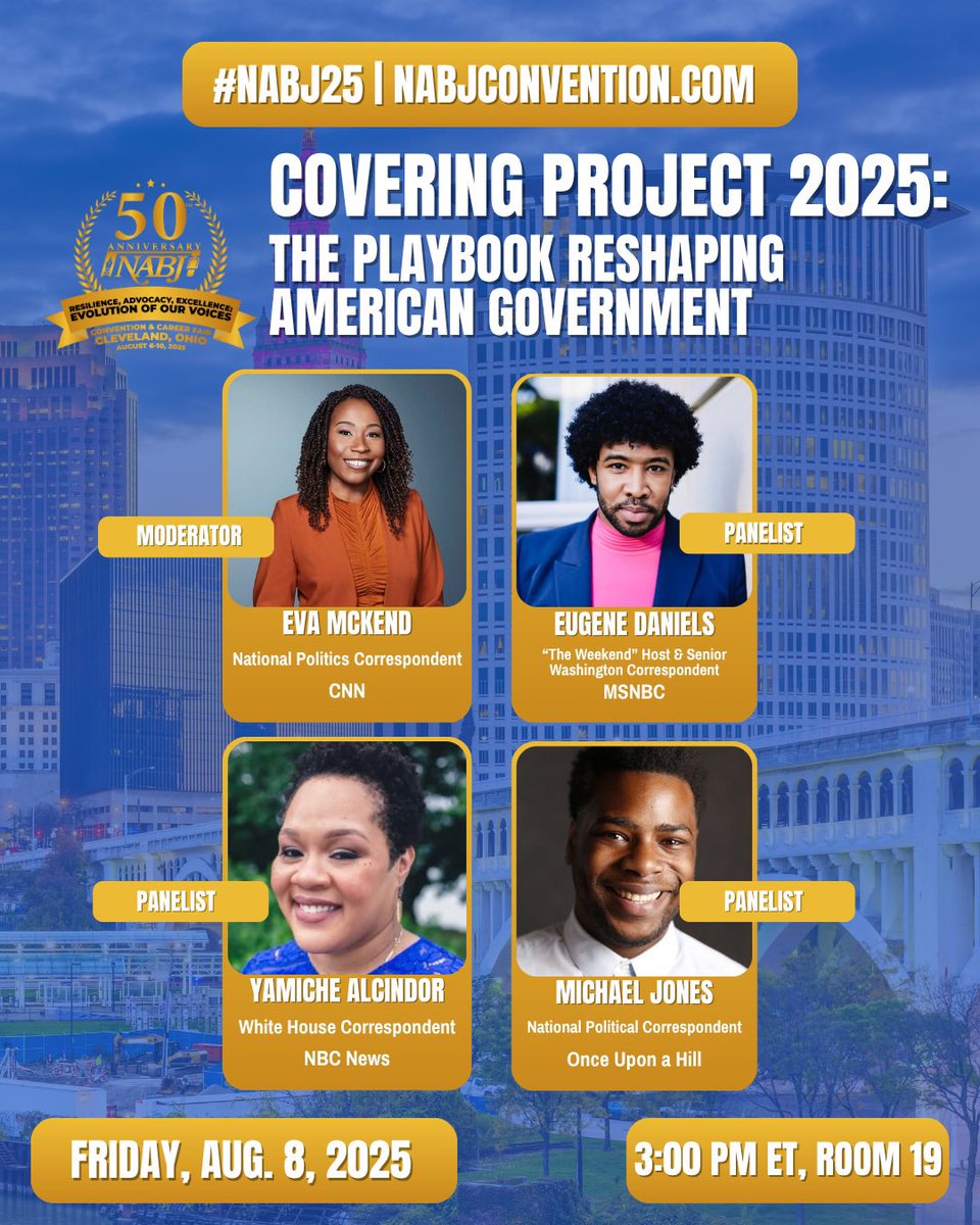 Eva McKend (@evamckend) on Twitter photo Wheels up to Cleveland for another <a href="/NABJ/">#NABJ Headquarters โ๐พ๐๏ธ๐๏ธ๐ป ๐ท ๐ฅ ๐ ๐</a> conference โ๏ธโ๏ธโ๏ธ Excited to celebrate 50 years of this important organization. Throwback to my first conference in 2011. I was a Swarthmore student inspired by Soledad OโBrienโs Black in America series.
Come to our panel Friday!
#NABJ25 Wheels up to Cleveland for another <a href="/NABJ/">#NABJ Headquarters โ๐พ๐๏ธ๐๏ธ๐ป ๐ท ๐ฅ ๐ ๐</a> conference โ๏ธโ๏ธโ๏ธ Excited to celebrate 50 years of this important organization. Throwback to my first conference in 2011. I was a Swarthmore student inspired by Soledad OโBrienโs Black in America series.
Come to our panel Friday!
#NABJ25