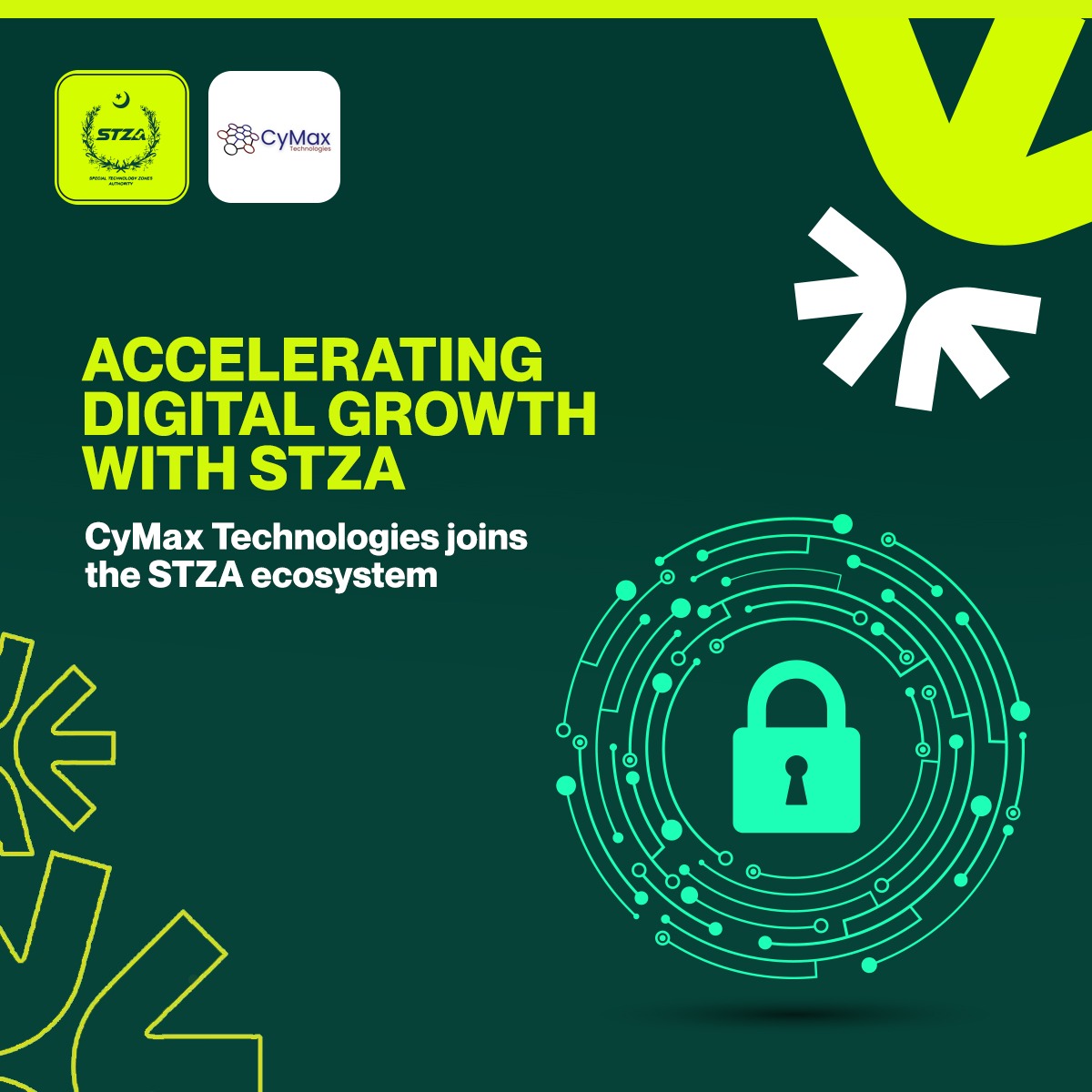 STZA awards CyMax Technologies a Zone Enterprise License, driving secure and transformative growth in Pakistan’s tech ecosystem.

As a licensed Zone Enterprise, CyMax gains access to exclusive incentives, exemptions, and a thriving ecosystem designed to accelerate innovation in
