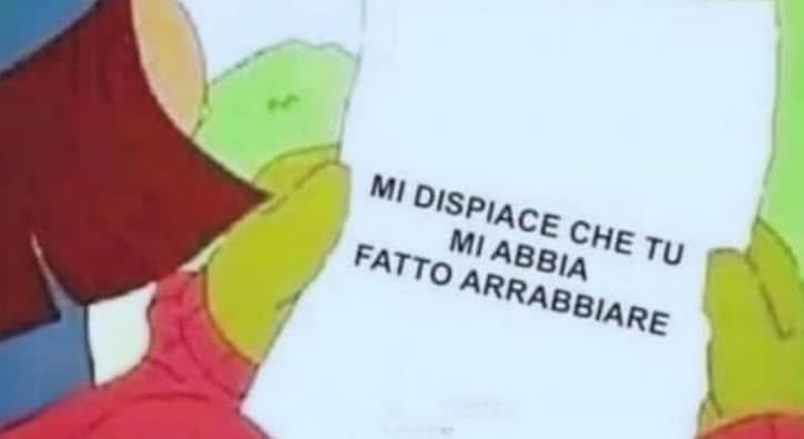 “Io so chiedere scusa”

Sempre io: