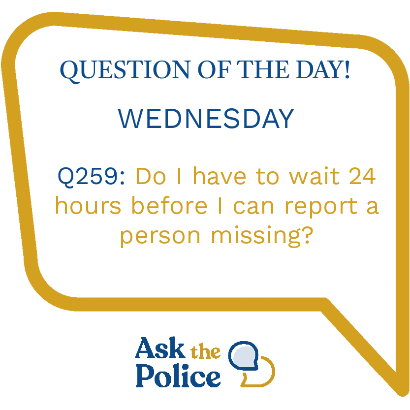 🚶 Are you looking to report someone as missing? 

There is no rule that states that you have to wait 24 hours to report a missing person. It depends on the person who is missing, their age, mental state and vulnerability.

🔗Click the link for more: askthe.police.uk/faq/?id=376b8f…