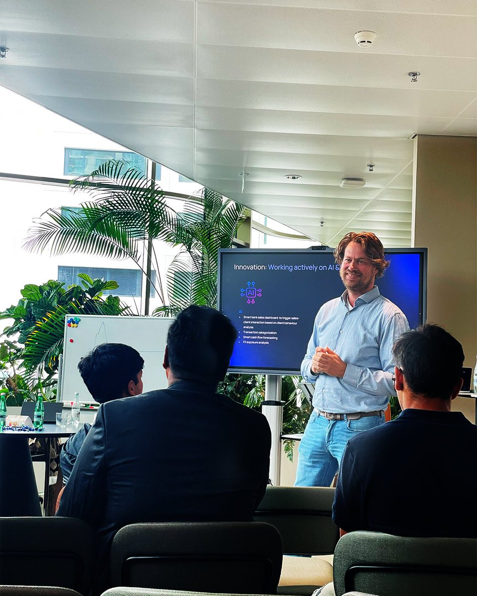 treasurup's tweet photo. This week, we had the pleasure of hosting Masters' Union (@themastersunion) students from India at our Utrecht office for a deep dive into business banking innovation.

🧠 Students experienced firsthand how our team drives continuous learning, rapid prototyping, and a people-driven culture to deliver value for banks worldwide.

👏 Big thanks to the Masters' Union students for their curious questions and fresh perspectives and to our team for crafting an afternoon full of knowledge sharing and inspiration!

#Innovation #BusinessBanking #Fintech #BankingTransformation #MastersUnion #TreasurUp