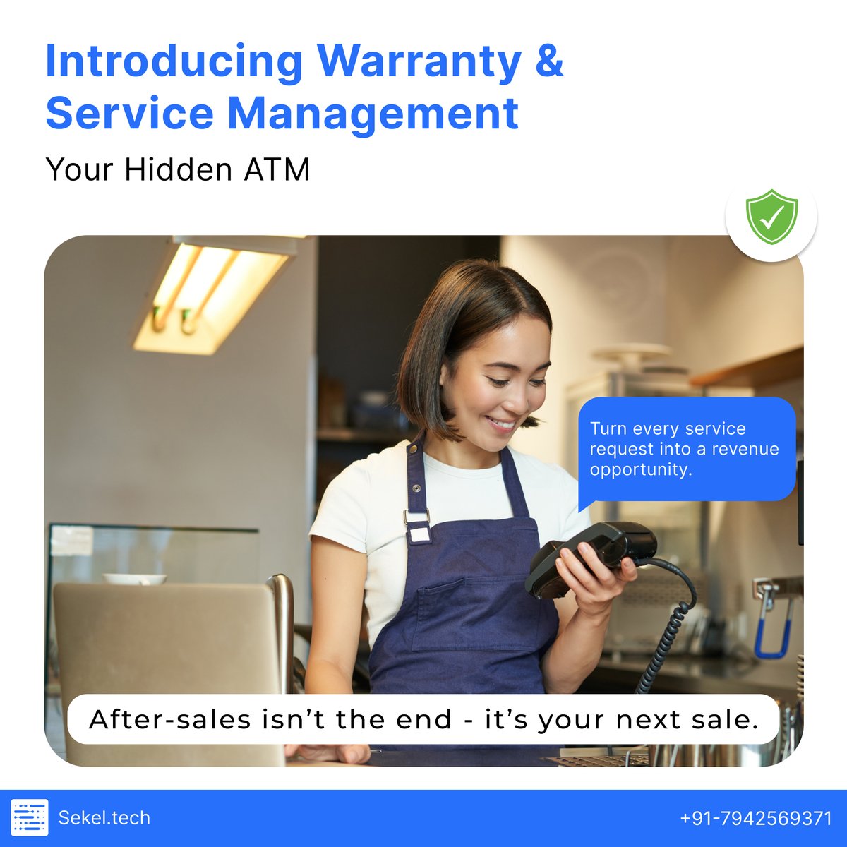 SekelTech's tweet image. Turn after-sales into revenue with Sekel Tech. Automate service, cut costs, boost trust - unlock up to 35% more revenue. Don’t just support customers - grow with them.

#warrantymanagement #serviceautomation #sekeltech #postsalerevenue #customerretention #smartservice