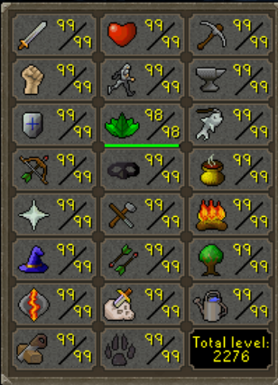 Today we will max our Iron Man account at 6:30 PM (GMT +2.) We will be doing a short maxing moment in Falador Park and will then move on to get my capes. 342 ingame days played for this achievement. 

My first ever maxed account. Very excited!