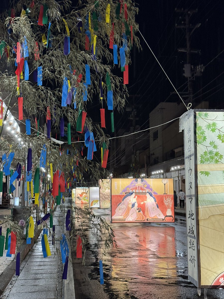 お祭りはいつも雨に
当たっちゃうけど
今回は大当たりだ！
片ずけるだけでビシャビシャ
汗じゃなく雨で😅
