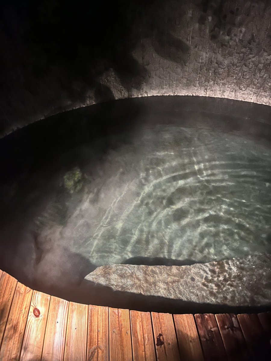 静寂の夜、花びらが舞う露天風呂で心も体も癒される時間。
自然の優しい光に包まれて、ゆったりとしたひとときを過ごしましょう🌸🛁💫