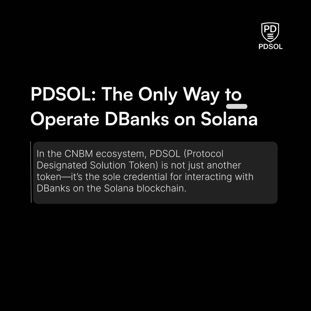 PdSol_Official's tweet photo. In the CNBM ecosystem, it's more than a token, it's your access pass, your credential, your key. No PDSOL, no entry.
#PDSOL #DeFi #Solana https://t.co/edqhBhc9iw