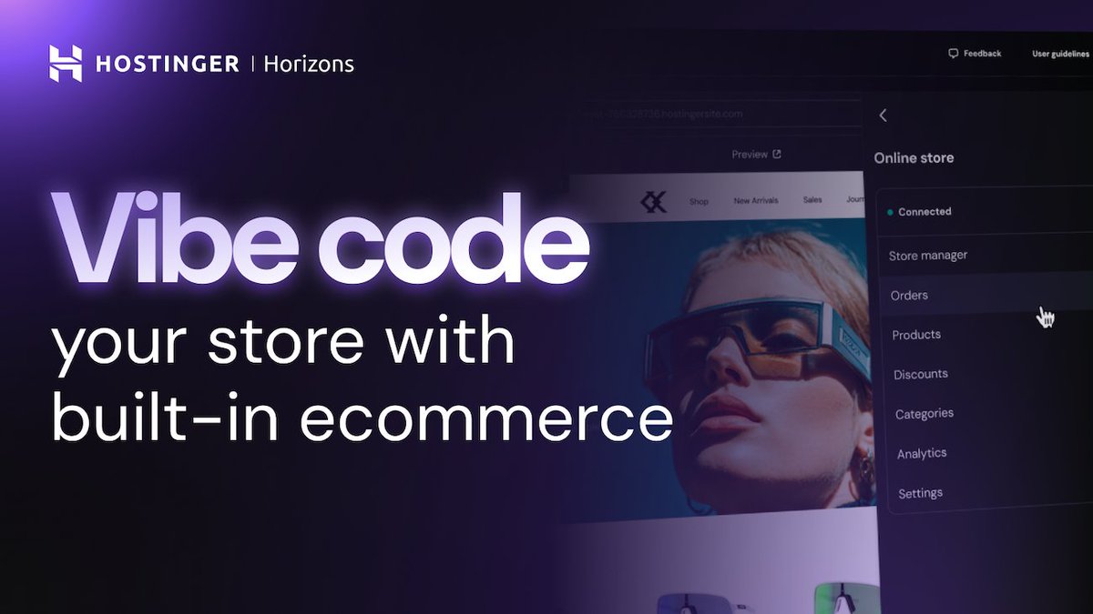 Turning ideas into online stores is easier than ever 🛍️

More and more projects built with Hostinger Horizons are becoming real online businesses. To make it even easier, we’ve added eCommerce tools directly into Horizons, no extra setup, no hassle. This is the first product from