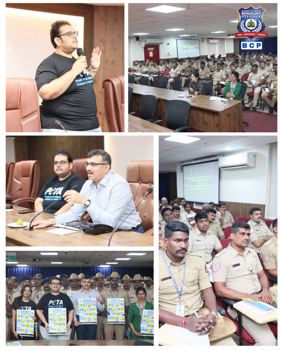 ಆಗಸ್ಟ್ 06, 2025 ರಂದು, PETA ಇಂಡಿಯಾ ಸಂಸ್ಥೆಯು ಬೆಂಗಳೂರು ನಗರ ಪೊಲೀಸ್ ಕಮಿಷನರ್ ಕಚೇರಿಯಲ್ಲಿ ಪಶ್ಚಿಮ ವಲಯದಲ್ಲಿ ಕರ್ತವ್ಯ ನಿರ್ವಹಿಸುತ್ತಿರುವ ಪೊಲೀಸರಿಗಾಗಿ ಕಾರ್ಯಾಗಾರವನ್ನು ಏರ್ಪಡಿಸಿತ್ತು. ಈ ಕಾರ್ಯಾಗಾರದಲ್ಲಿ AWBI ಅನುಮತಿಗಳು, ಪ್ರಮುಖ PCA ಕಾಯ್ದೆಯ ನಿಬಂಧನೆಗಳು ಮತ್ತು ಪ್ರಾಣಿಗಳ ಮೇಲಿನ ಕ್ರೌರ್ಯ ಪ್ರಕರಣಗಳನ್ನು ನಿರ್ವಹಿಸುವ