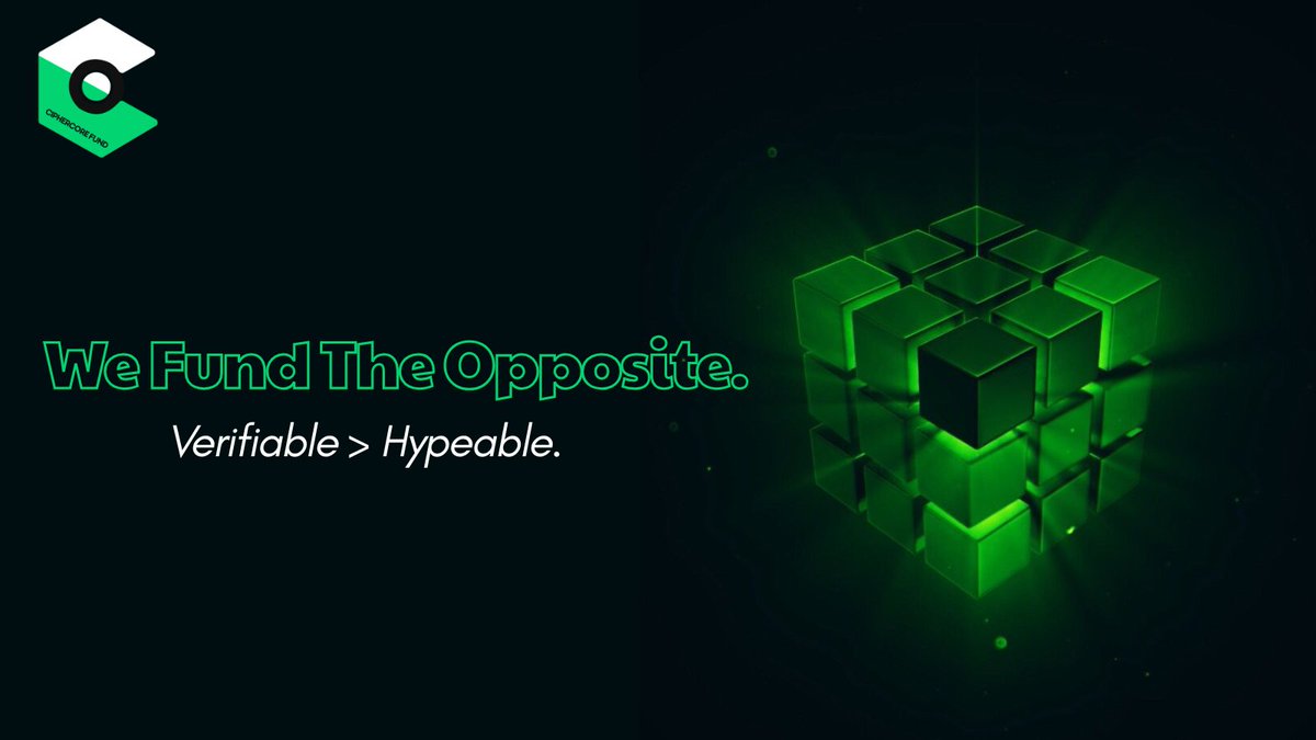 CipherCore_fund's tweet image. Raise fast.
Outsource trust.
Break quietly.

That’s the pattern we see too often:
✨ Big launch
⛓ Blind dependencies
🫥 Silent collapse

We fund the opposite.
Deliberate infra. Verifiable trust. Long-term resilience.

#CipherCore #Web3Infra