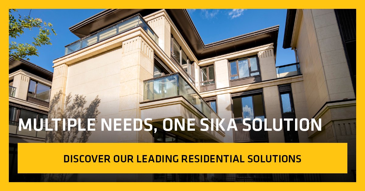 When it comes to residential construction, the materials you choose matter.🏠

Sika has sustainable solutions that combine durability, energy efficiency and aesthetics.

Discover how Sika can enhance your next residential project: spkl.io/6019A6o4N

#ResidentialConstruction