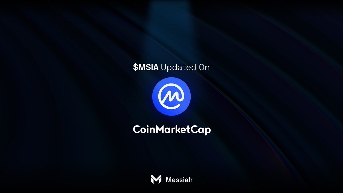 Messiah (@messiah_network) on Twitter photo Our true market cap is now live on CoinMarketCap!
<a href="/CoinMarketCap/">CoinMarketCap</a> has officially updated Messiah’s page to reflect our correct market cap, bringing greater transparency and visibility to where we really stand.
Check it out here:
🔗 coinmarketcap.com/currencies/mes… Our true market cap is now live on CoinMarketCap!
<a href="/CoinMarketCap/">CoinMarketCap</a> has officially updated Messiah’s page to reflect our correct market cap, bringing greater transparency and visibility to where we really stand.
Check it out here:
🔗 coinmarketcap.com/currencies/mes…