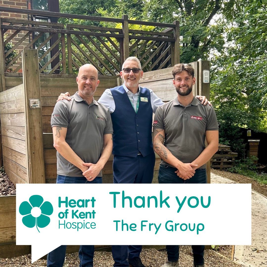 We would like to say a big thank you to The Fry Group who volunteered to install a new concrete access path in the hospice garden, and shingling to our recycling area.

❤️ Thank you for your support!

🔗Read more: hokh.org/the-fry-group-… 

#heartofkenthospice  #thefrygroup