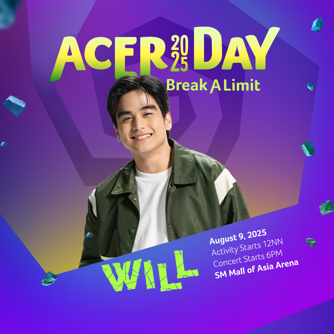 Acer Philippines (@acerphils) on Twitter photo The countdown is on! <a href="/WillAshley05/">Will Ashley</a>, the Nation’s Son, is ready to blow the roof off #AcerDay2025 with his unstoppable, undeniable, and unapologetic charm. ✨
Join us on August 9 at #AcerDay2025 and see why he and the new Acer FAM are the talk of the town! 😉 The countdown is on! <a href="/WillAshley05/">Will Ashley</a>, the Nation’s Son, is ready to blow the roof off #AcerDay2025 with his unstoppable, undeniable, and unapologetic charm. ✨
Join us on August 9 at #AcerDay2025 and see why he and the new Acer FAM are the talk of the town! 😉