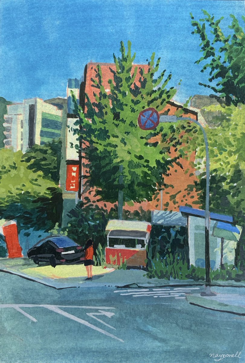 Sunny days 2️⃣ 𓇠(˶ ̇  ̮ ̇˶)𓇠 ✨
#일러스트 #그림 #illustration #gouache