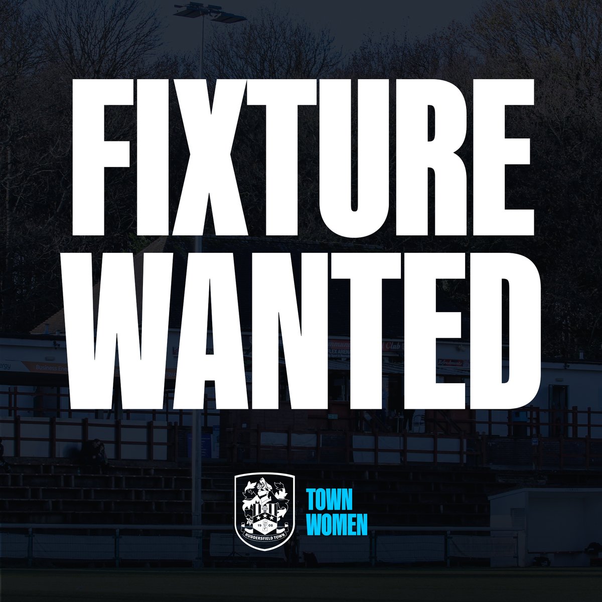 Huddersfield Town Women FC (@htafcwomen) on Twitter photo 🚨 FRIENDLY WANTED!
Due to our opposition withdrawing, we’re looking for a friendly, either at home or away, on Tuesday 12 or Wednesday 13 August!
If you are interested, please contact Glen Preston on Glen.Preston@htafc.com.
#htafcw 🚨 FRIENDLY WANTED!
Due to our opposition withdrawing, we’re looking for a friendly, either at home or away, on Tuesday 12 or Wednesday 13 August!
If you are interested, please contact Glen Preston on Glen.Preston@htafc.com.
#htafcw