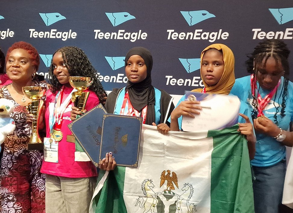President Bola Tinubu has congratulated Nafisa Abdullahi Aminu, Rukayya Muhammad Fema, and Hadiza Kashim Kalli on emerging world champions in English language communication skills and debate at the 2025 TeenEagle Global competition in London, United Kingdom.
 
Seventeen-year-old