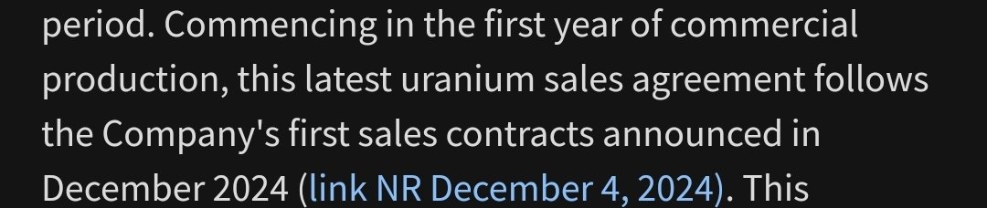 Covering themselves in case of delays. The wording has changed to: "commencing in the first year of commercial production". That may say a lot in itself.