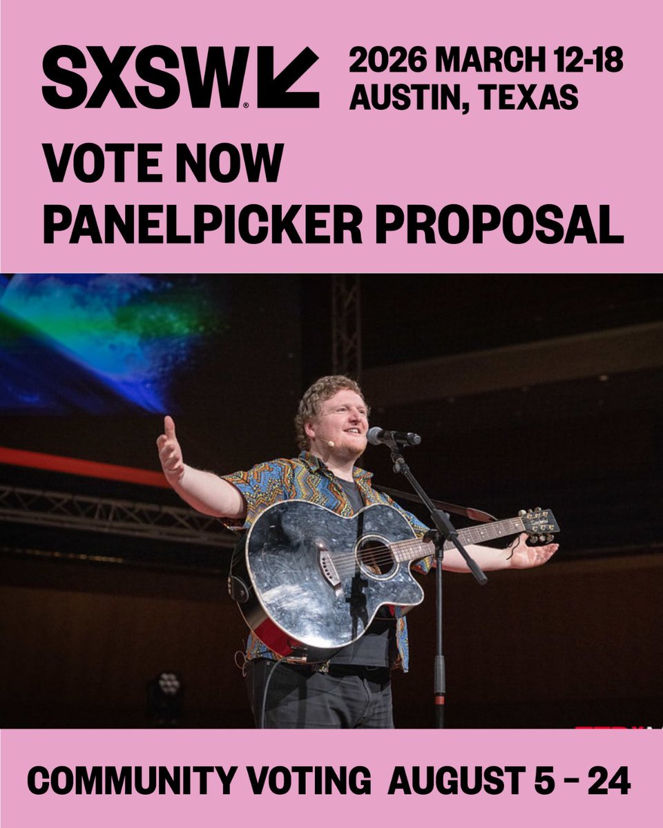 James Sills (@jsillsmusic) on Twitter photo Do you have a couple of minutes to help me get to the stage at SXSW?
I’m thrilled to have been longlisted to speak at one of the biggest and most inspiring events in the world: South By South West in Austin, Texas.
Find out more and hit ❤️ here 👇🏼
participate.sxsw.com/flow/sxsw/sxsw… Do you have a couple of minutes to help me get to the stage at SXSW?
I’m thrilled to have been longlisted to speak at one of the biggest and most inspiring events in the world: South By South West in Austin, Texas.
Find out more and hit ❤️ here 👇🏼
participate.sxsw.com/flow/sxsw/sxsw…