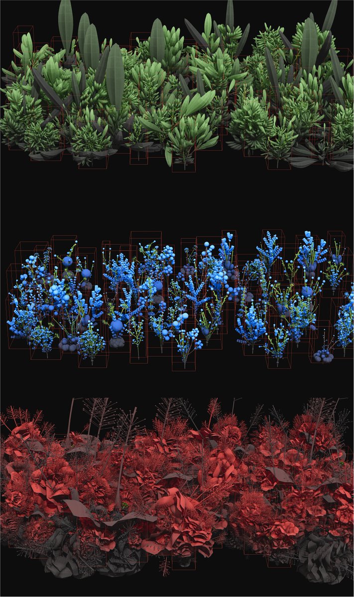 What if each leaf/flower/petal/stem of every SpiritPlant was actually instance of the same mesh?